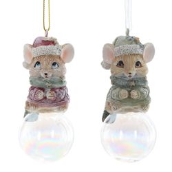 GAEM Фигурка декоративная подвесная "Мышонок", L4 W4 H9 см, 2в.