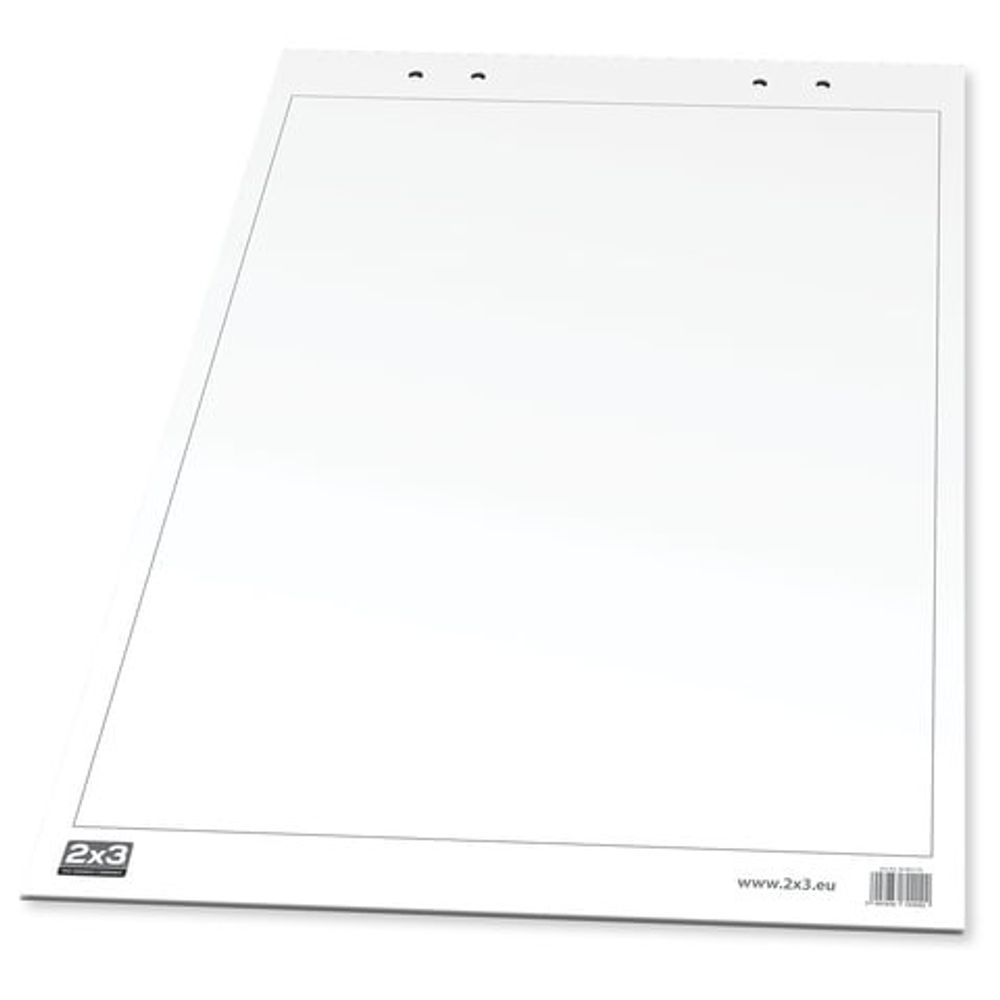 Блокнот для флипчарта "2х3" ("Дважды три", Польша), 30 листов, чистый, 58х83 см, B02