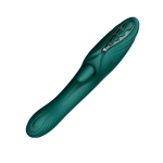 Зеленый вибростимулятор-кролик с функцией нагрева Ares - 24,6 см. (Цвет: зеленый)