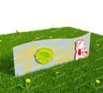 Забор уличный из экопластика Музыкальные инструменты