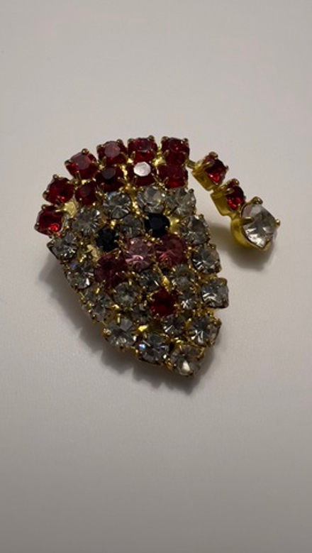 Новогодняя брошь Дед Мороз