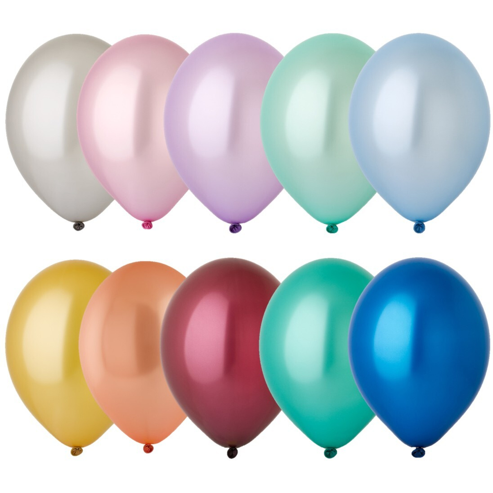 Латексные шары в акцентных оттенках «Металлик Экстра» в ассортименте