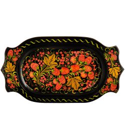 Народные промыслы ХЛ-054/1 Лоточек 260х140х25 (Хохлома)