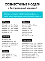 Держатель MagSafe с беспроводной зарядкой, c магнитным кольцом в комплекте