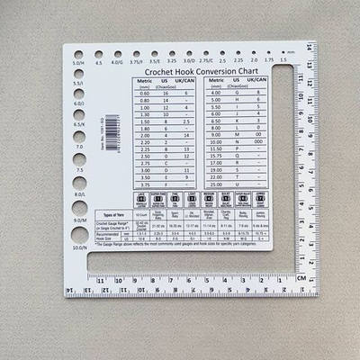 Линейка для определения размера спиц ChiaoGoo 1.5 мм -10мм