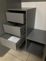 Шкаф 2-х створ. с 3-мя ящиками Ольга-6 серый шифер