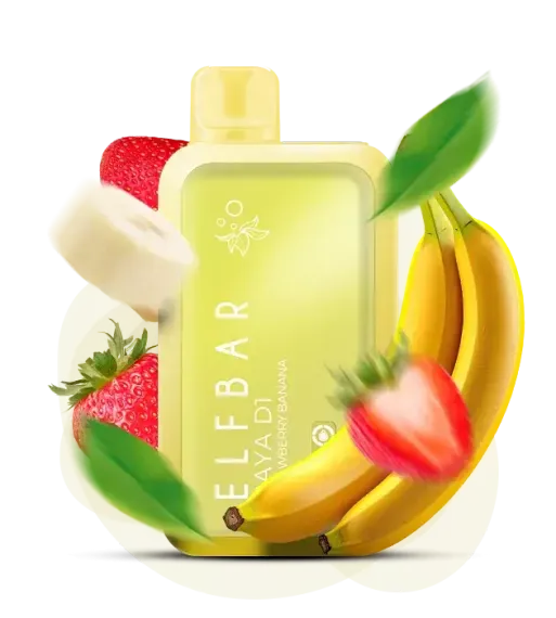 ELF BAR RAYA D1 - Strawberry Banana (5% nic)