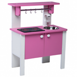 Кухня Элегантс с интерактивной плитой (со светом, звуком) белый корпус, розовые фасады