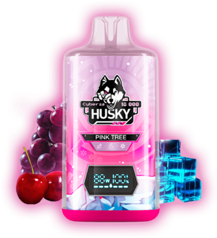 Husky Cyber 2 Pink tree - холодный виноград-вишня 18000 затяжек 20мг Hard (2% Hard)