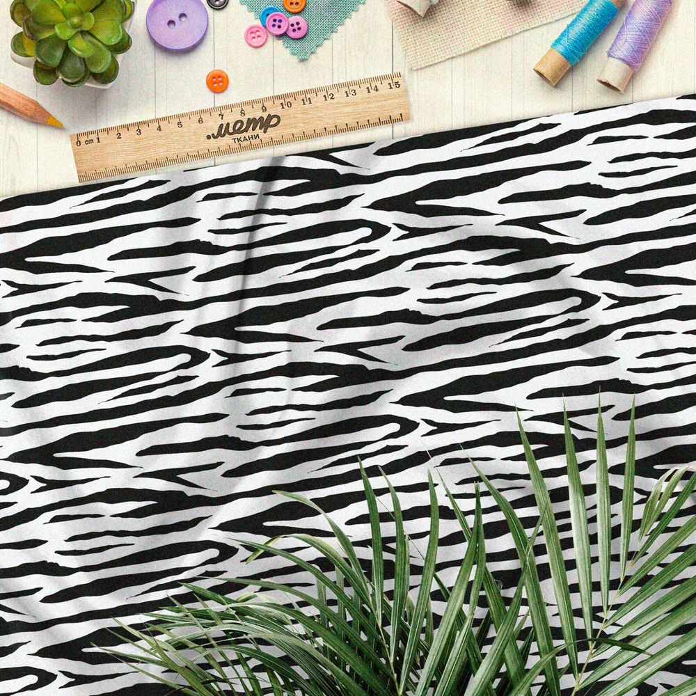 Ткань оксфорд 600 мелкая зебра