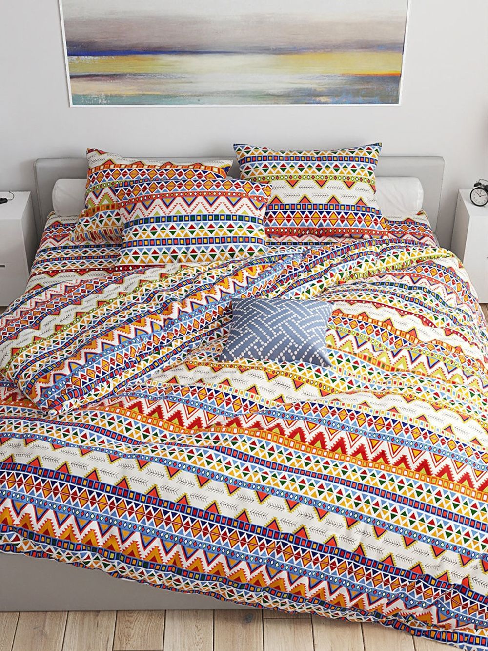 Простынь на резинке Сказка "Орнамент" 160х200 см, перкаль