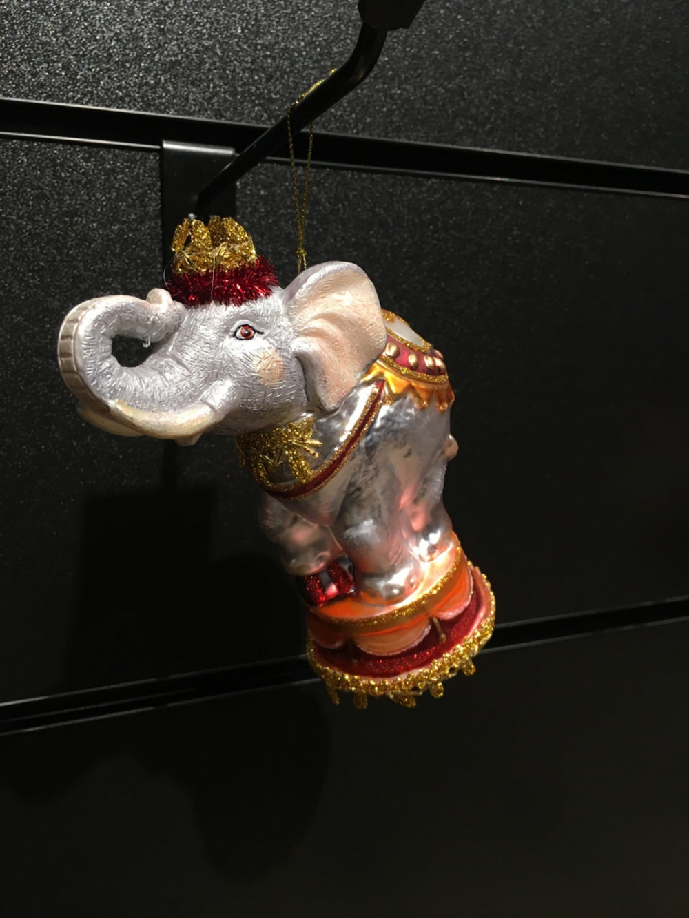 Елочная игрушка 9х5х12см House of Seasons Цирковой слон серый