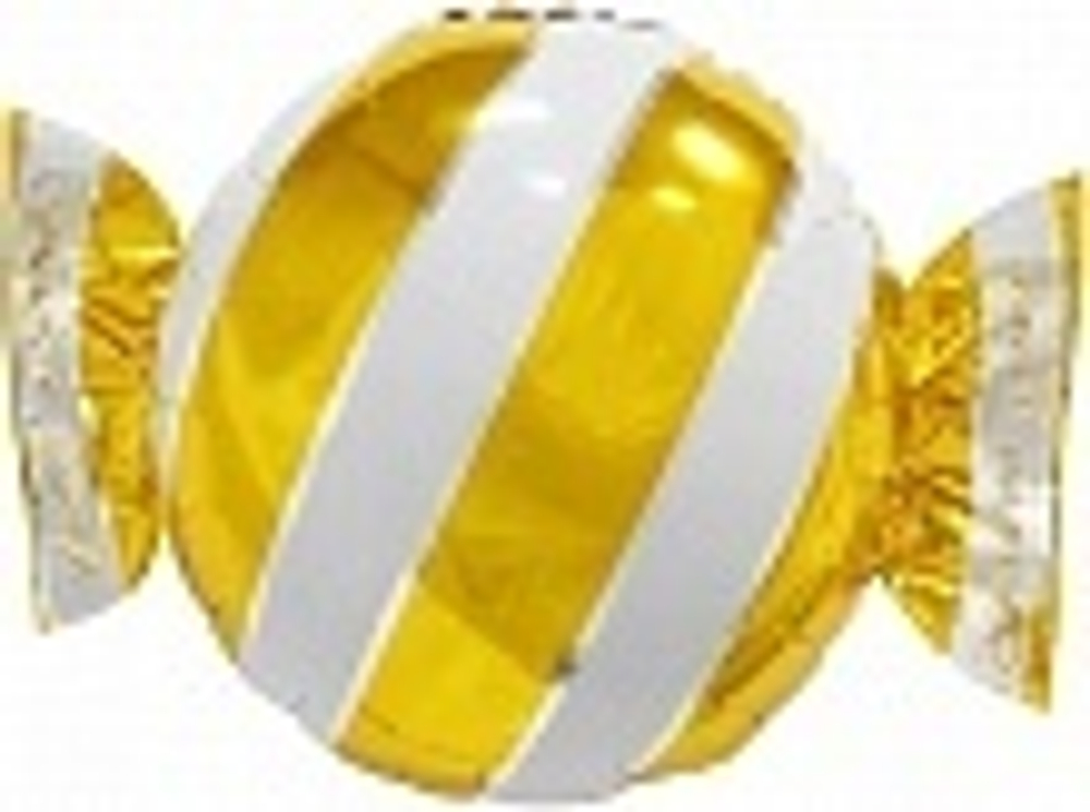 Шар (23""/58 см) Фигура, Конфета, Золото, 1 шт. Е020