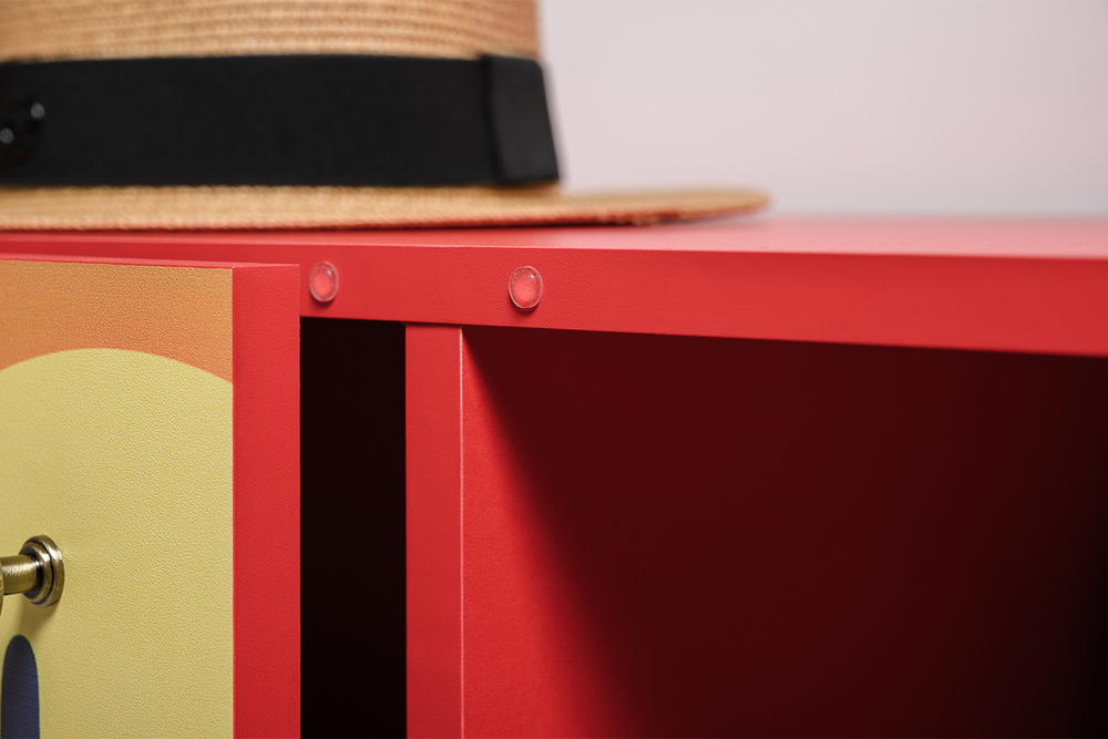 Комод Кармин 16.230.03, Красный, Белый