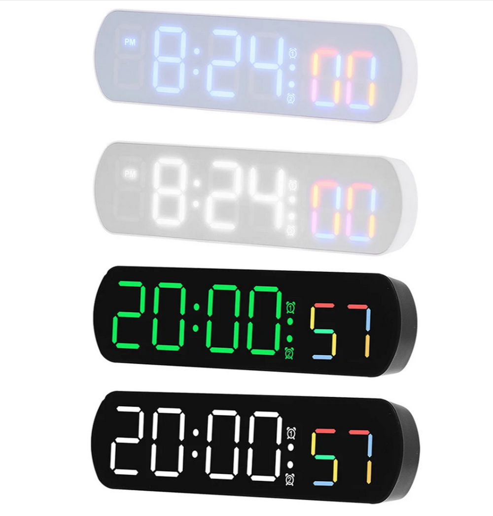 Часы настольные LED MIRROR NO.: 6639 Blue&RGB