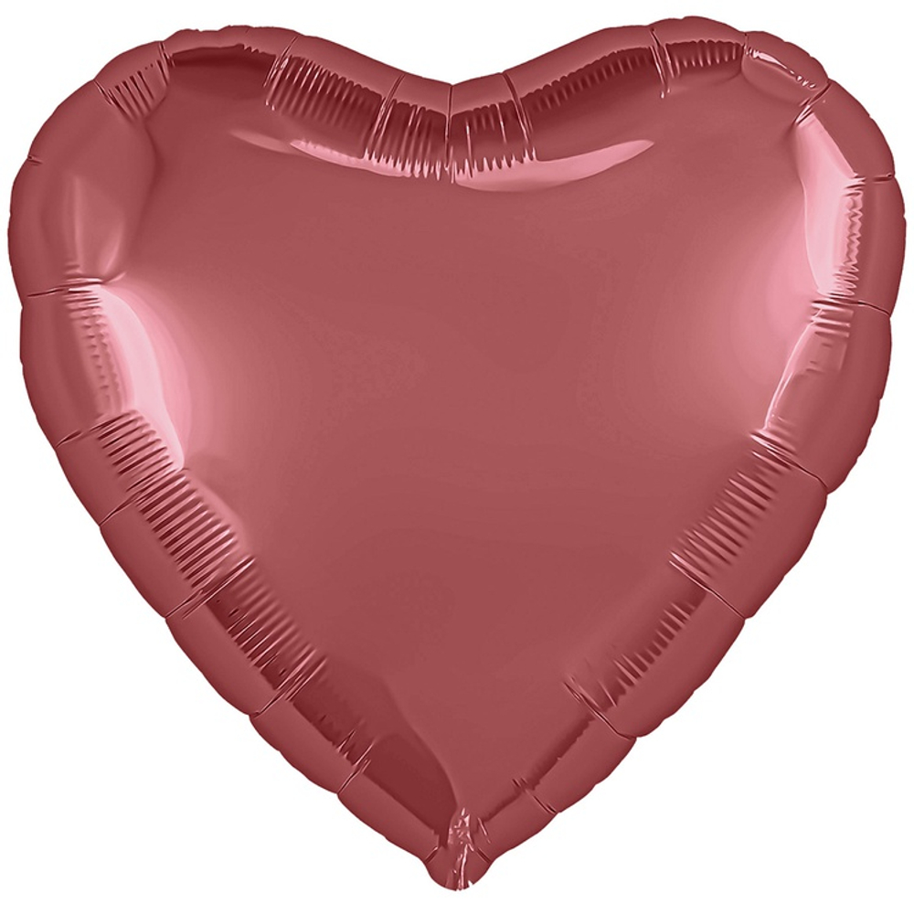 Шар фольгированный Сердце 46 см (Коричневый)
