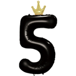 Шар фольгированный Цифра 5 115 см (Черный)