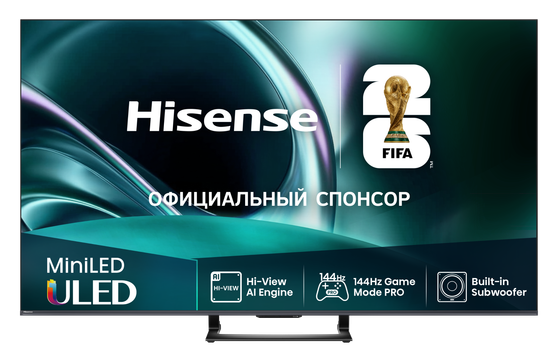 ЖК телевизор Hisense 65U7Q(Mini-LED,UHD Smart,frameless)
