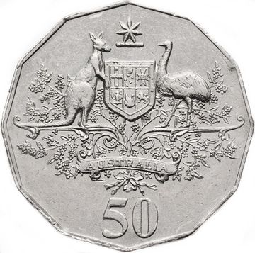 50 центов 2001 Австралия «Столетие Федерации - Австралия»