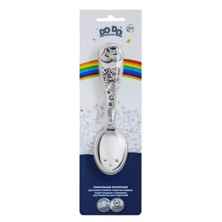 001ЛДНН03Ч/Б Ложка детская "Ботиночки" посеребр.