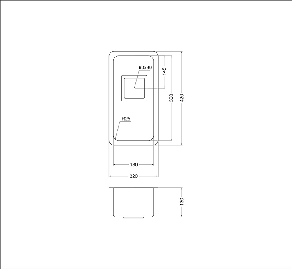 Мойка Oulin OL-0361 square