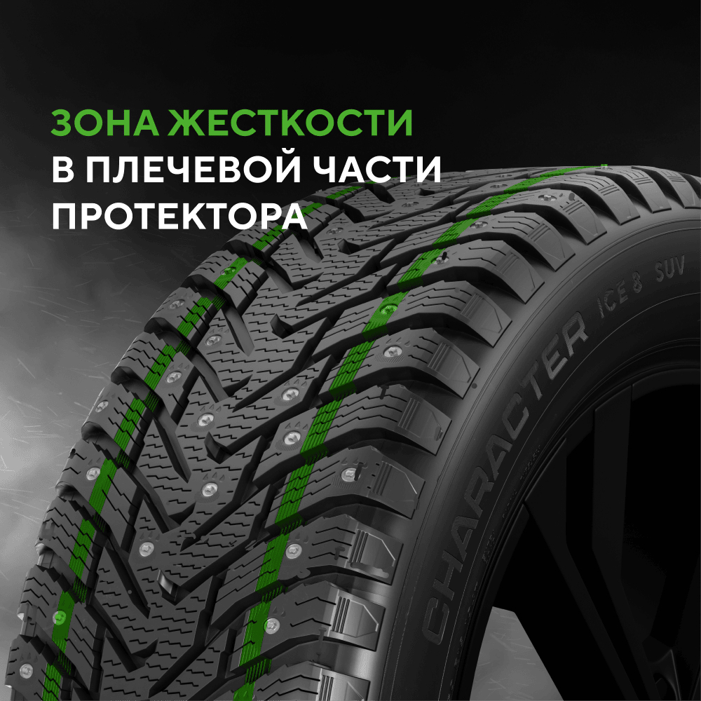 Шина IKON Tyres 235/65 R18 110T XL Character Ice 8 SUV Studded (Nordman 8 SUV) шипованные