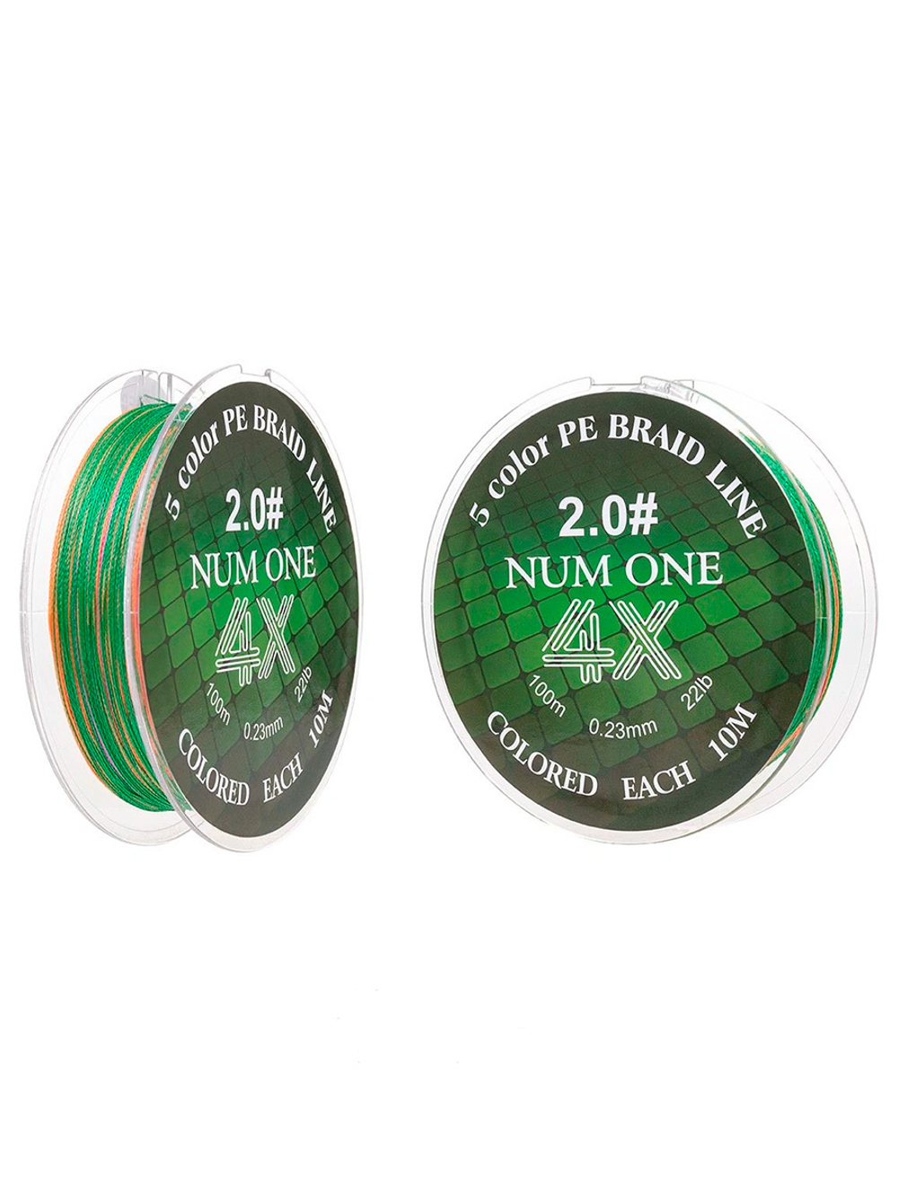 Шнур плетеный для рыбалки Ryobi NUM ONE PE4X-100M Multi Colour 3.5#/0,310 mm