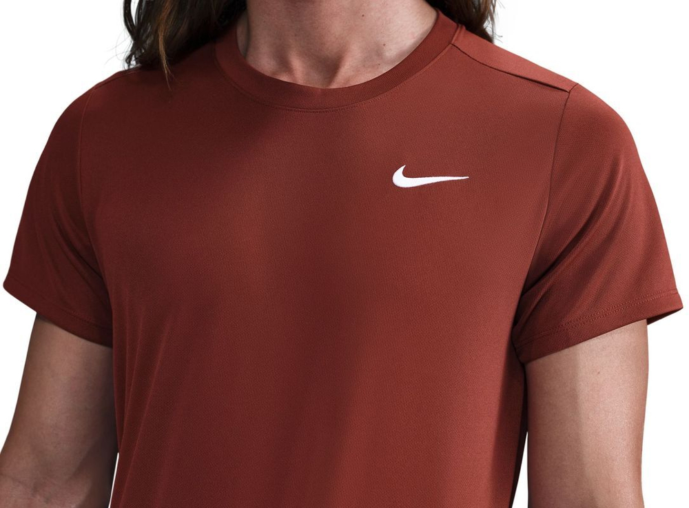 Мужская теннисная футболка Nike Court Dri-FIT Victory - марсовый камень/белый