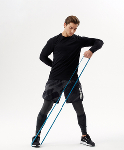 Эспандер ленточный для кросс-тренинга ES-803, 11-36 кг, 208х2,9 см, синий