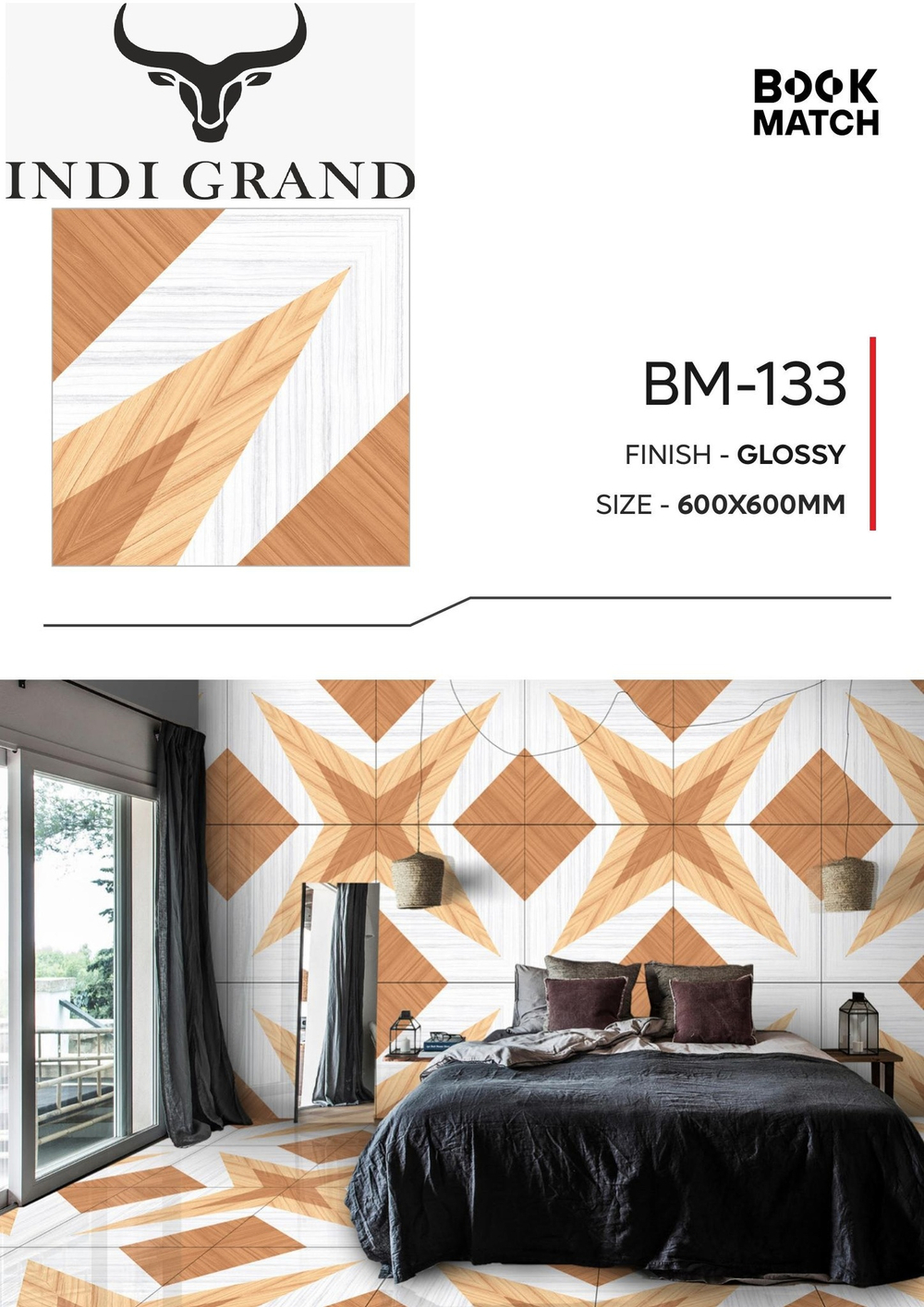 Керамогранит Book Match BM-133 60х60