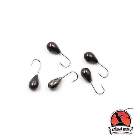 Мормышка вольф"ЯМАН"Капля с отв, р.4,5, вес 1,20 цв.черн.никель
