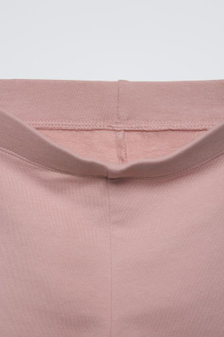 ZARA НАБОР ИЗ ДВУХ ОДНОТОННЫХ ЛЕГИНСОВ, ТЕМНО-БАКЛАЖАНОВЫЙ