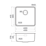 кухонная мойка Omoikiri Omi 43-U/I Ultra-GB нерж. сталь/графит