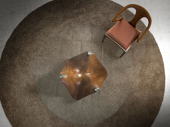 Круглый обеденный стол 1126/RT20045 из закаленного стекла Ø140 Испания 