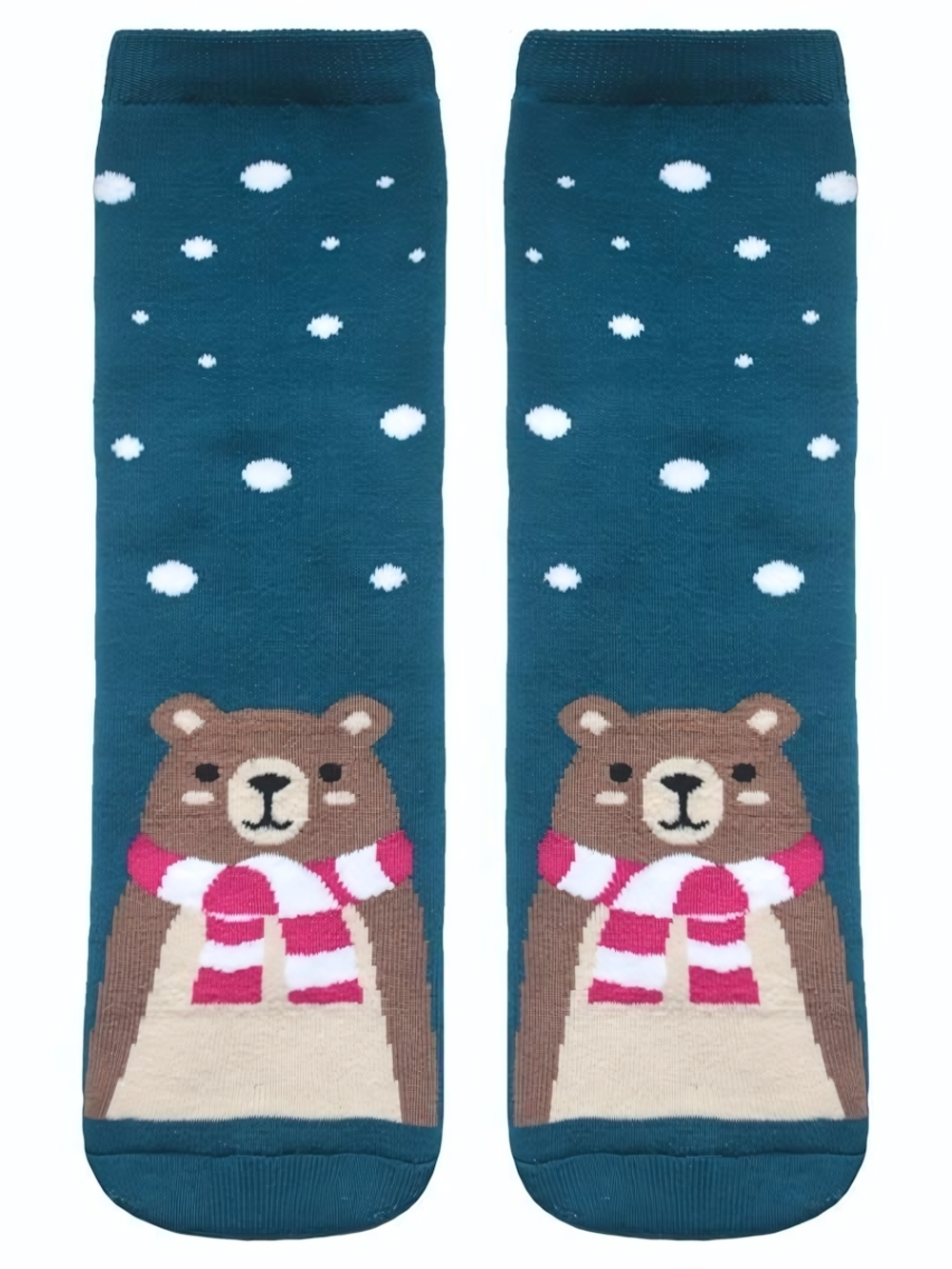 Махровые женские носки Лапландия с мишками (Размер: 25) (Цвет: темно-бирюзовый)