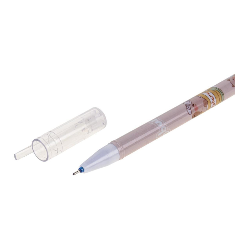 Ручка пиши-стирай "Капибара", 0,38мм, синяя, 5 видов микс