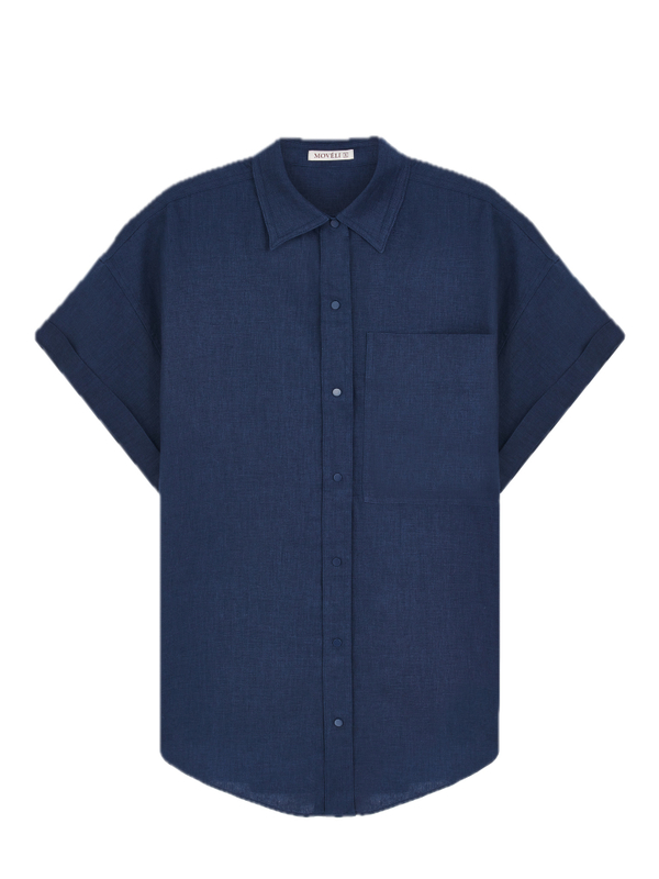 Shirt dress WIND dark blue color