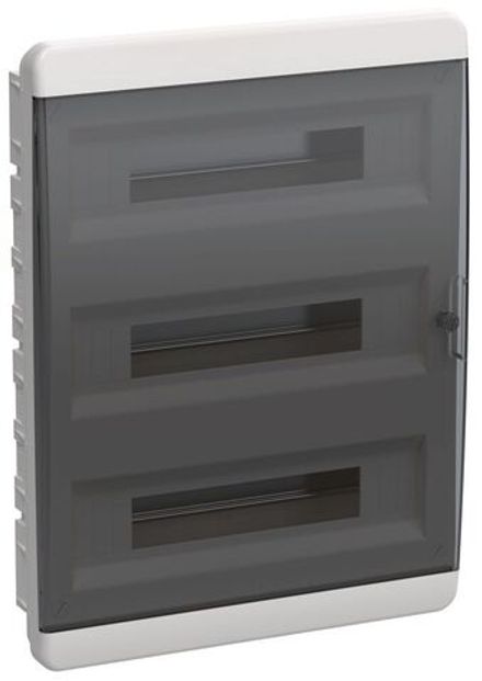 Корпус ЩРВ-П-54 TEKFOR IP41 черн. прозр. дверь пластик. IEK TF5-KP12-V-54-41-K01-K03