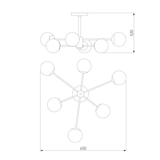 30166/6 / потолочный светильник / хром