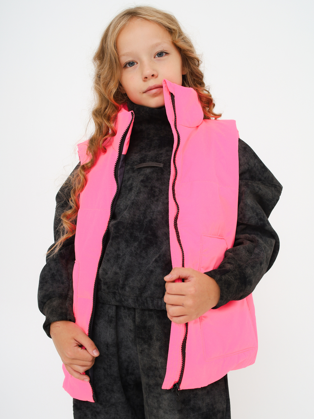 Жилет Base, розовый неон