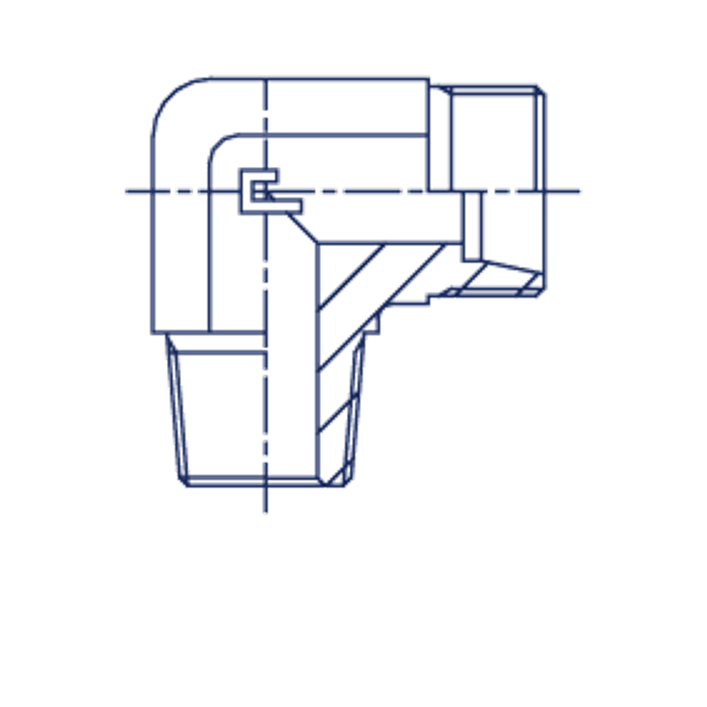 Штуцер FC90 DL12 BSPT 1/2" (корпус)