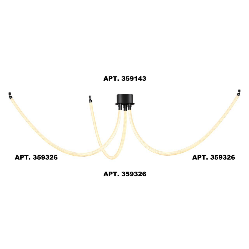 359326 KONST NT24 066 черный Светильник светодиодный IP20 LED 3000K 14W 170-265V 1360Лм RAMO