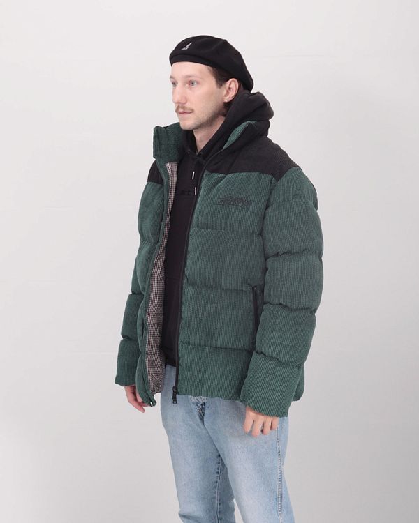 Пуховик Downjacket Velvet Combo Зеленая - фото 4
