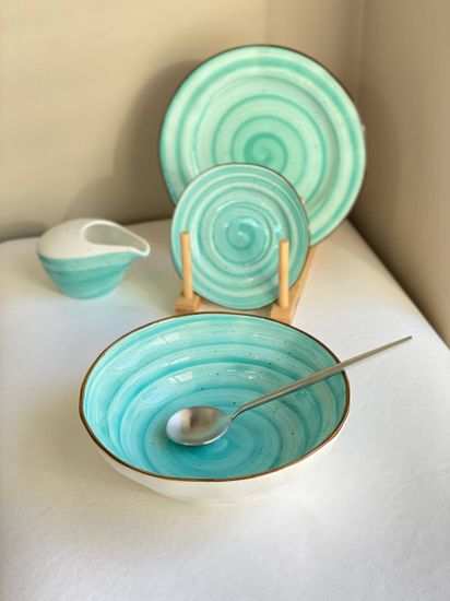 Салатник Aqua, 1.2 л, ручная работа, фарфор