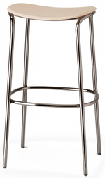 Табурет деревянный барный Scab Design Trick Wood, черный глянцевый никель, натуральный дуб