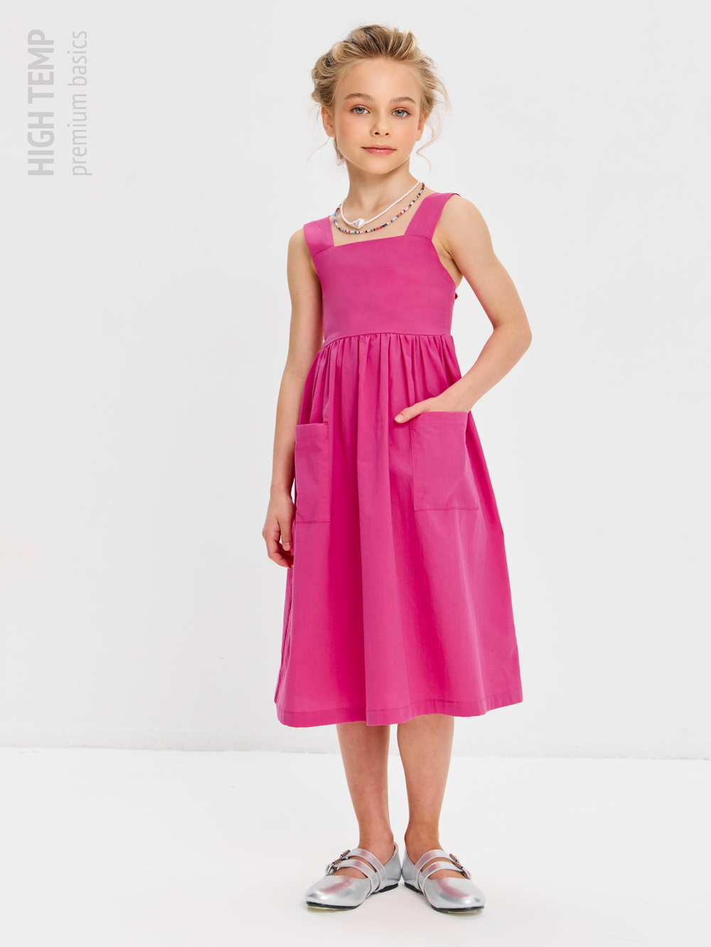 Сарафан из хлопка с бантом на спинке