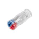 Экспресс-клемма СМК 2273-2x2R проходная разъемная 2 полюса 2х2-проводная 0,5-2,5мм² (50 шт/уп) REXAN