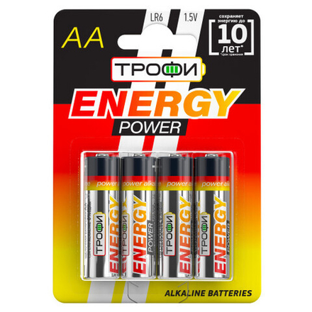 Батарейки Трофи LR6-4BL ENERGY POWER Alkaline