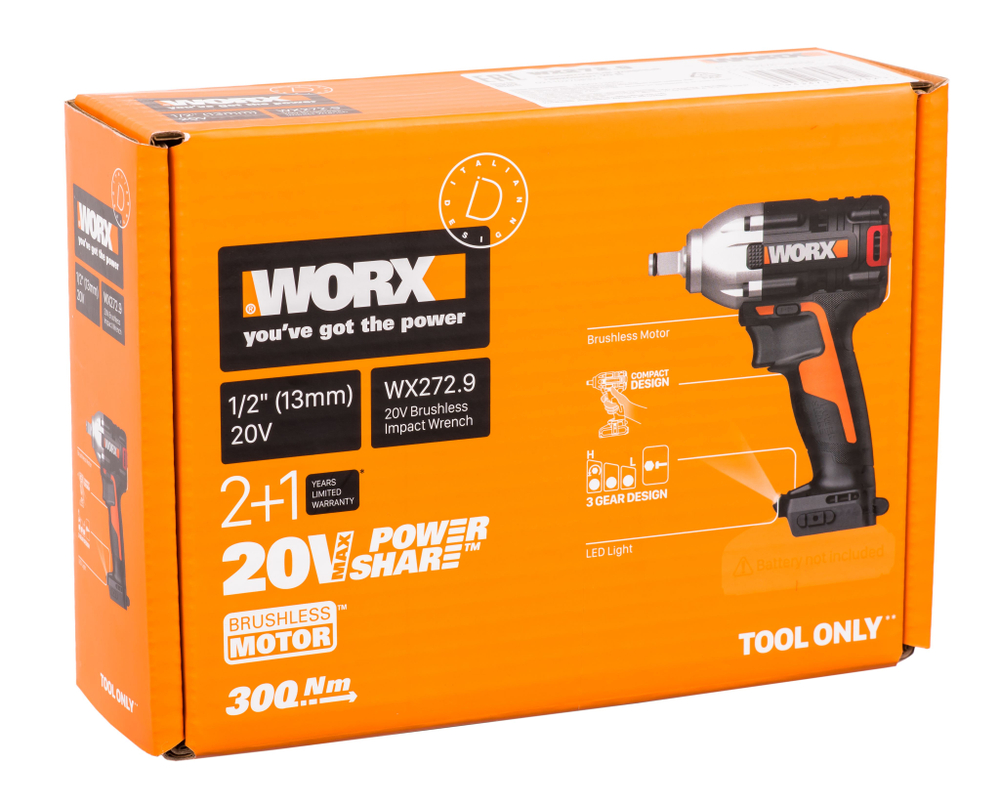 Гайковерт аккумуляторный WORX WX272