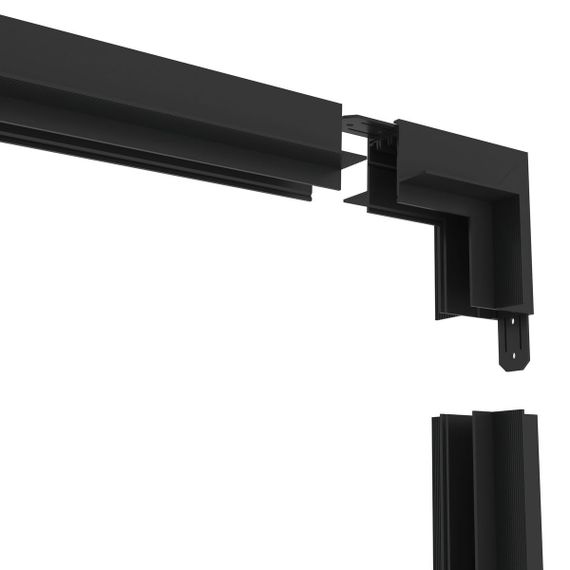 Коннектор L-образный стена-потолок Denkirs Smart Hide TR2118-BK